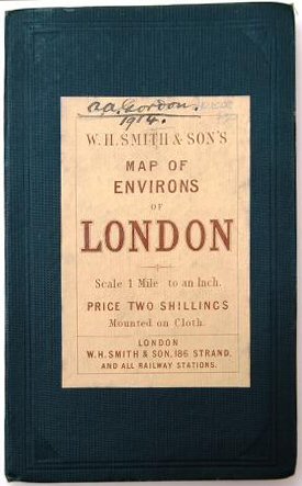 ENVIRONS OF LONDON. Cover title: W.H. SMITH AND SON'S MAP OF ENVIRONS OF LONDON..