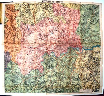ENVIRONS OF LONDON. Cover title: W.H. SMITH AND SON'S MAP OF ENVIRONS OF LONDON.. - Image 2