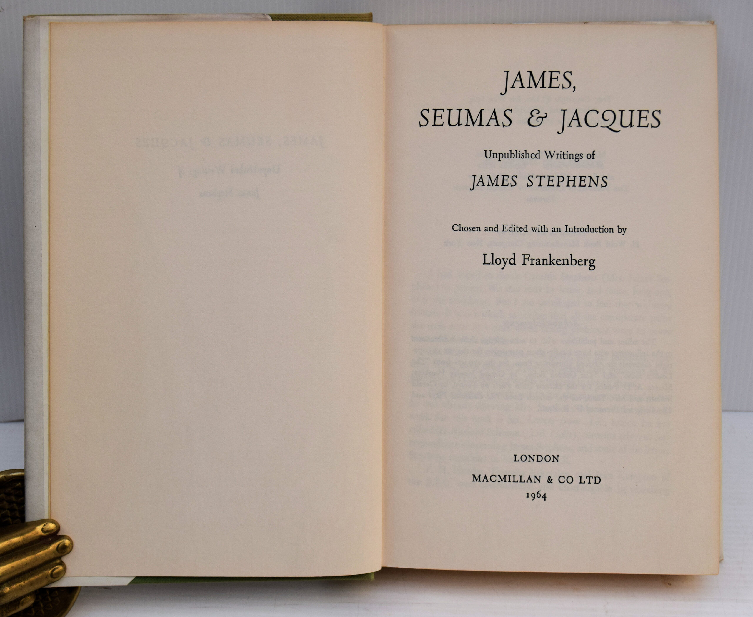 JAMES, SEUMAS AND JACQUES UNPUBLISHED WRITINGS OF JAMES STEPHENS, - Image 2