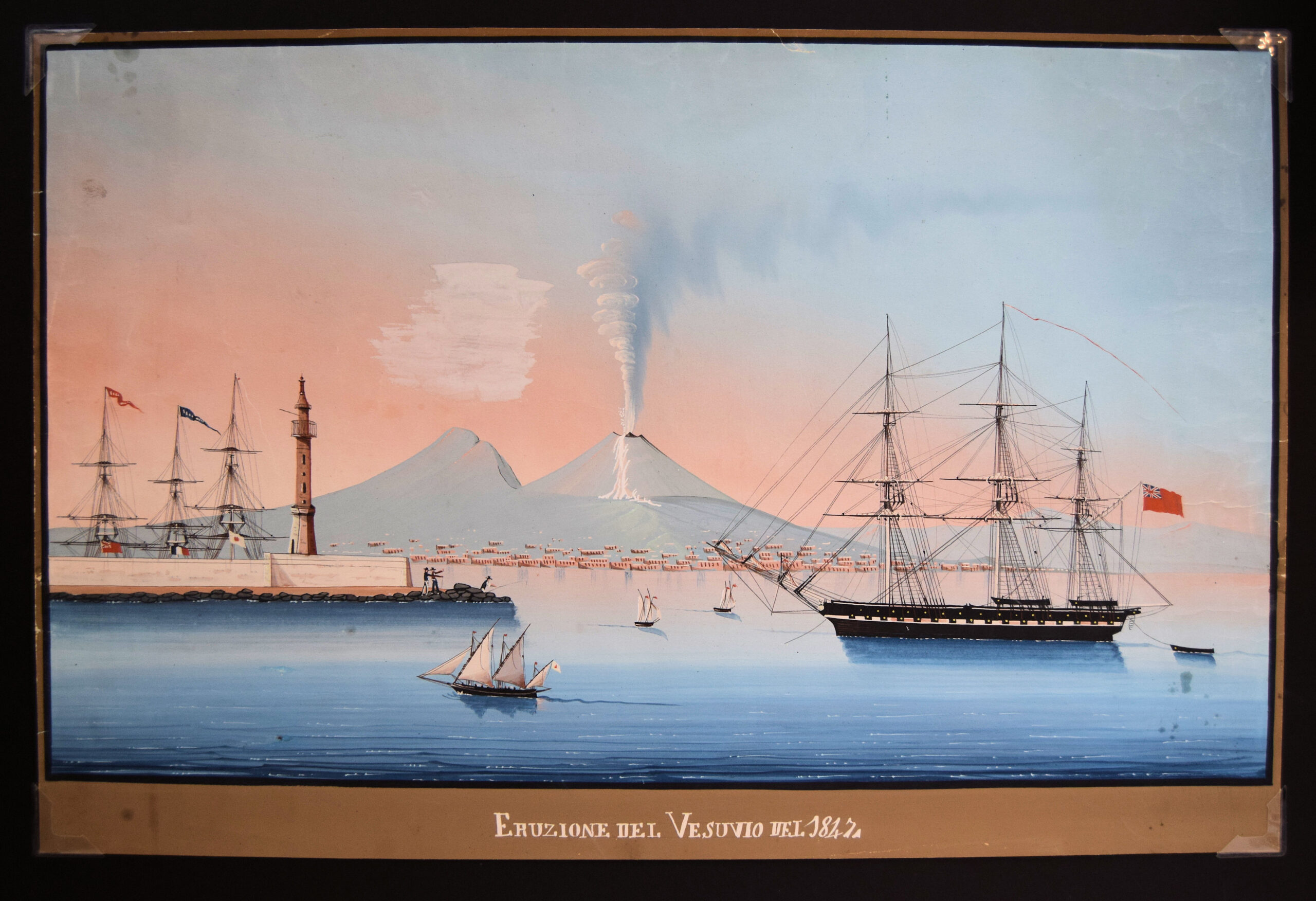 A fine pair of 19th century gouache paintings on paper. - Image 2
