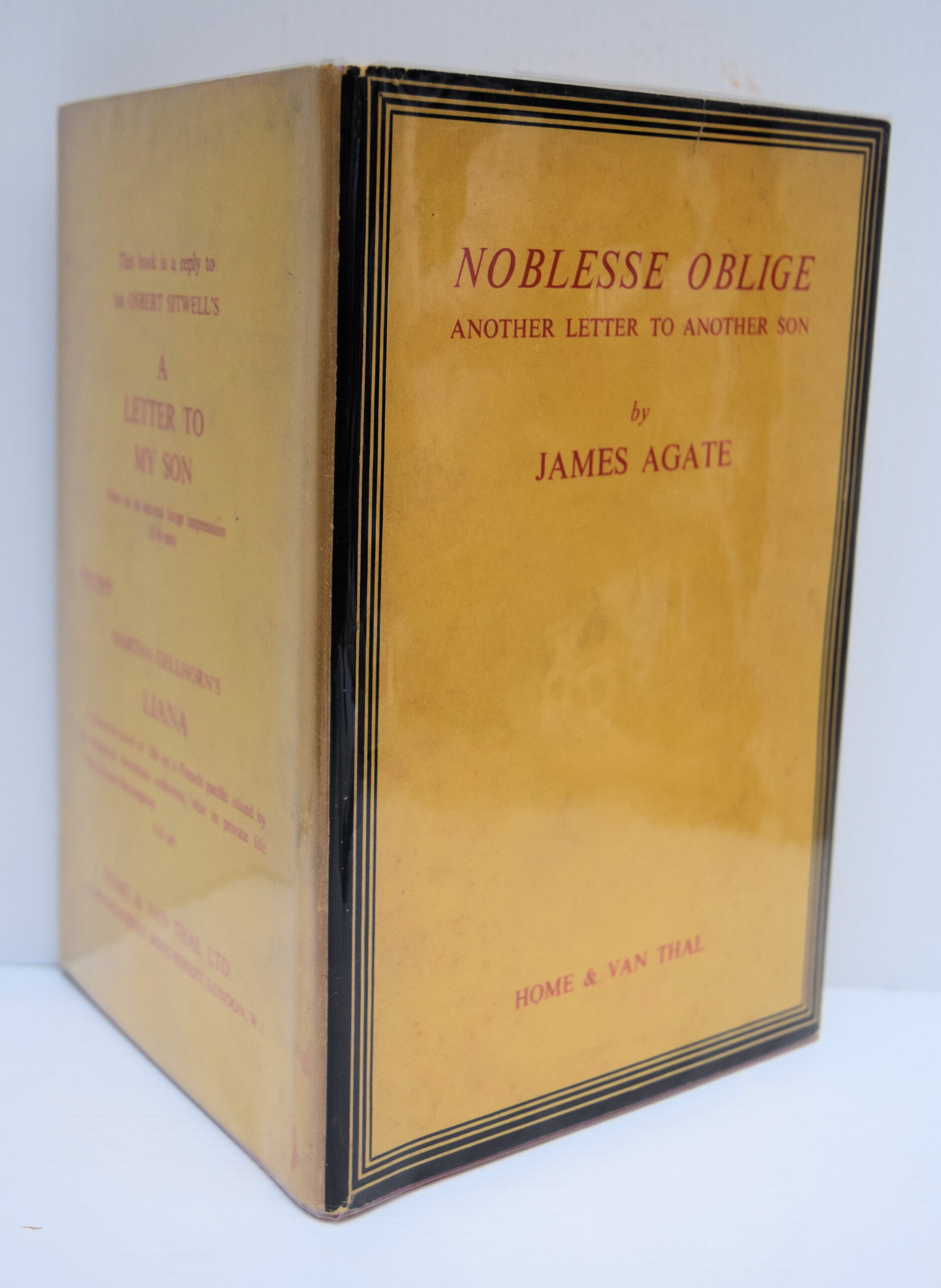 NOBLESSE OBLIGE. ANOTHER LETTER TO ANOTHER SON.