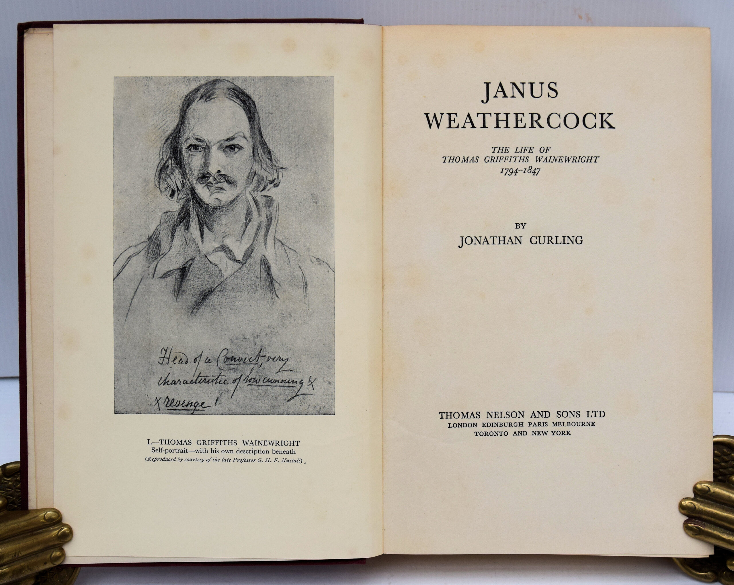 JANUS WEATHERCOCK. THE LIFE OF THOMAS GRIFFITHS WAINEWRIGHT 1794-1847. - Image 2