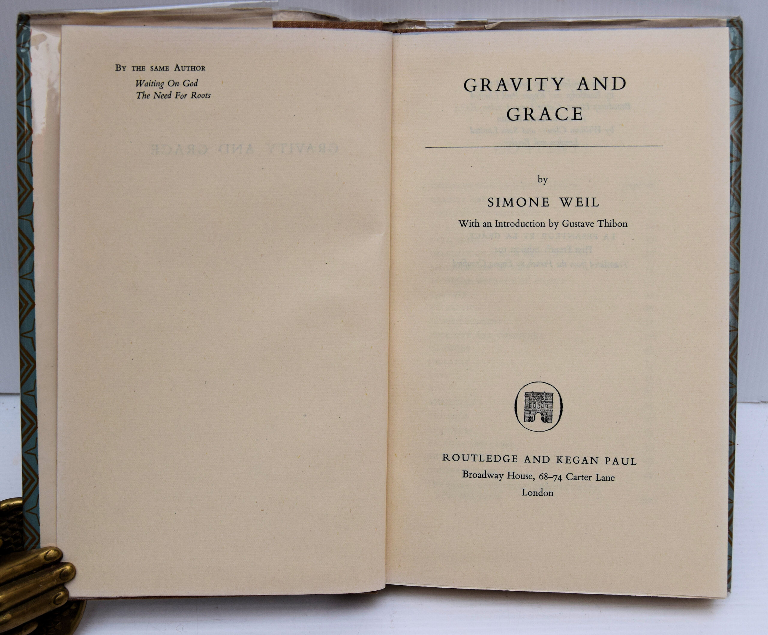 GRAVITY AND GRACE. THIBON, GUSTAV, edited by. - Image 2