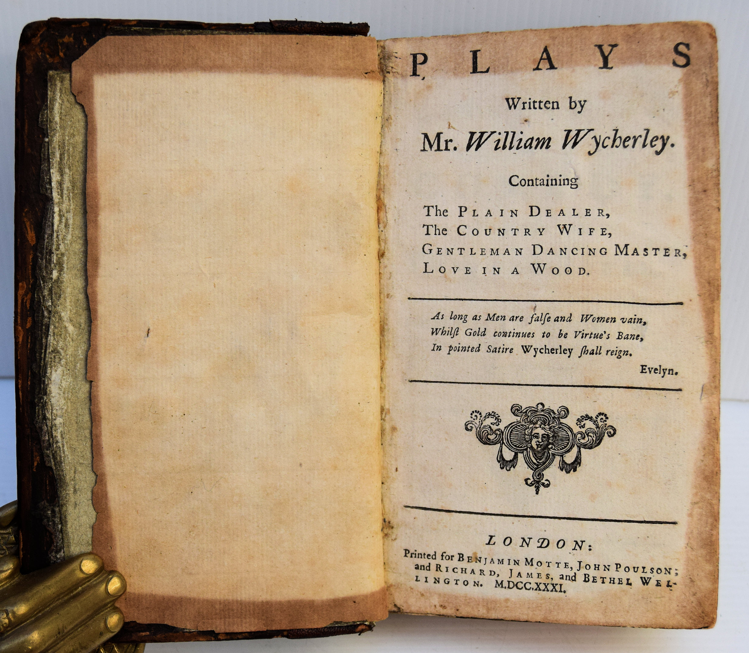 PLAYS WRITTEN BY MR. WILLIAM WYCHERLEY. - Image 2