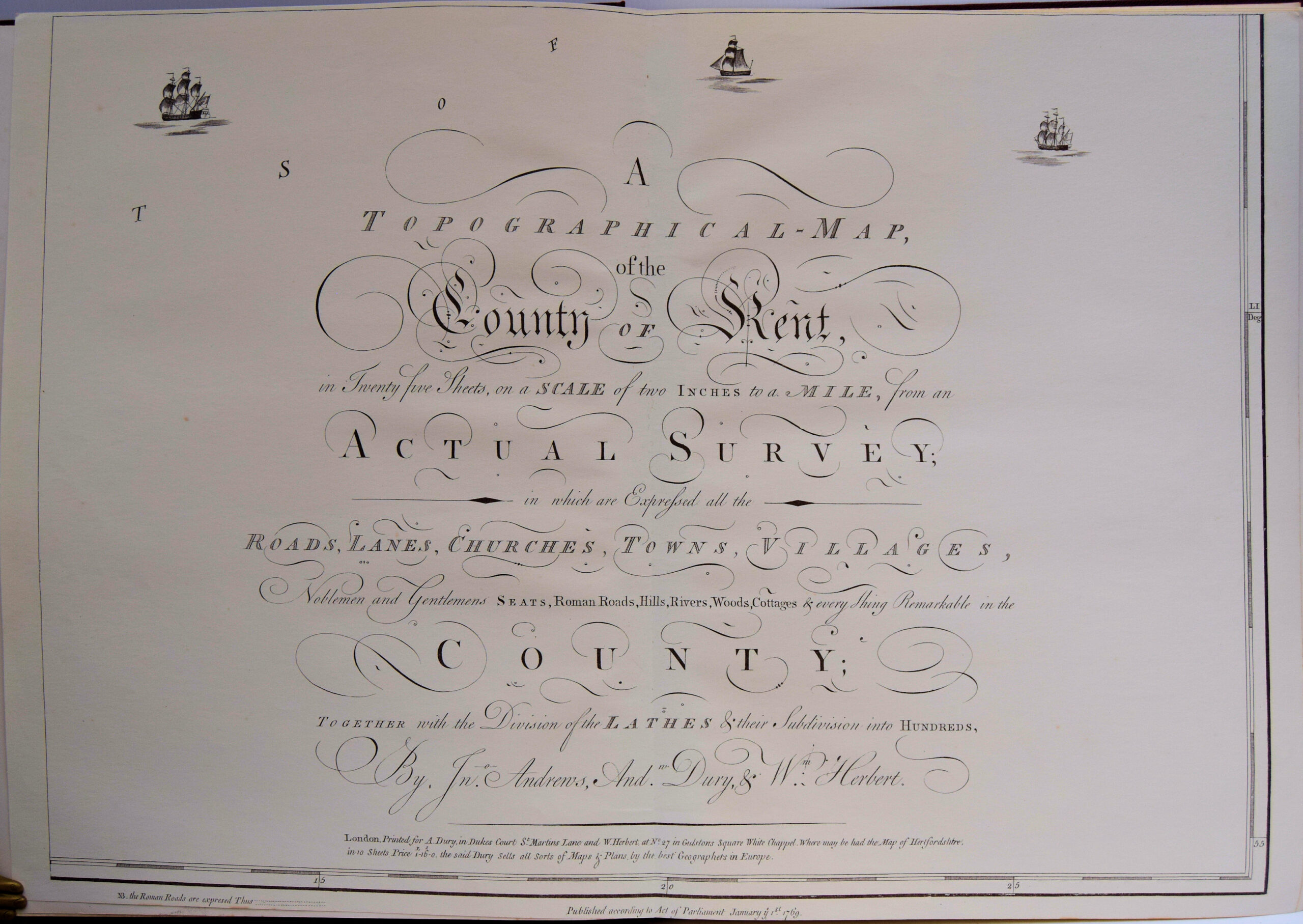 KENT - A TOPOGRAPHICAL MAP OF THE COUNTY OF KENT IN TWENTY FIVE SHEETS. ON A SCALE OF TWO INCHES TO A MILE, FROM AN ACTUAL SURVEY;