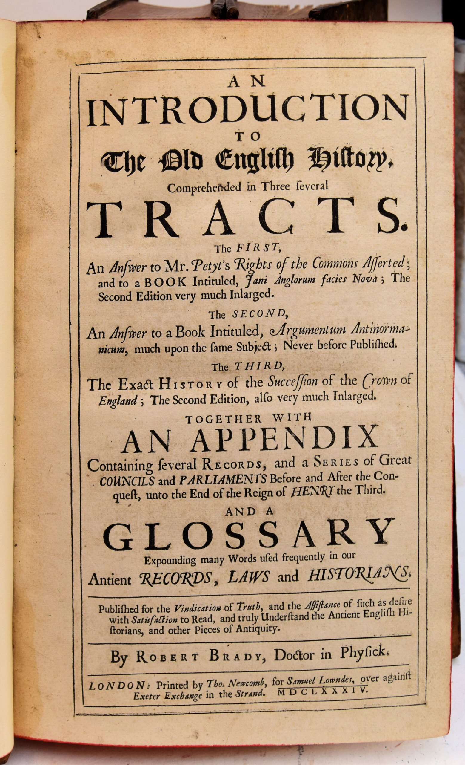 AN INTRODUCTION TO THE OLD ENGLISH HISTORY, COMPREHENDED IN THREE SEVERAL TRACTS. - Image 2